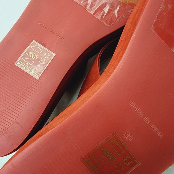 NEW Free People Haven Red Leather Thong Platform Sandal in Flame Red - Picture 11 of 14